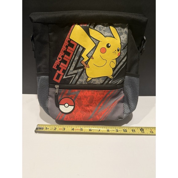 Pokémon Pikachu Kids Small Canvas Roll Top Backpack Bioworld 2019 Bag - Picture 1 of 8